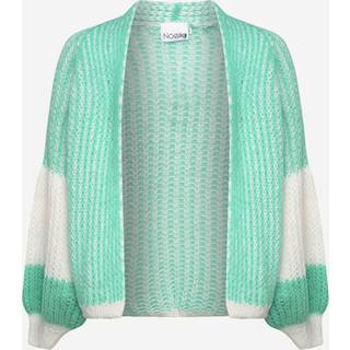 Noella Liana Knit Cardigan Mint/White