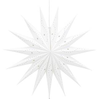 Lindvallen julestjerne med lys papir Ø60cm pendel hvid.