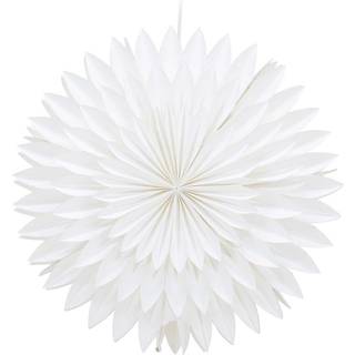 Storlien julestjerne med lys papir Ø46cm pendel hvid.
