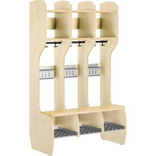 Garderobe Måns hel 3 pladser, birk