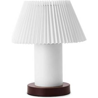 Normann Copenhagen - Cellu Table Lamp EU - White, Brown Base - Bordlamper - Simon Legald - Hvid