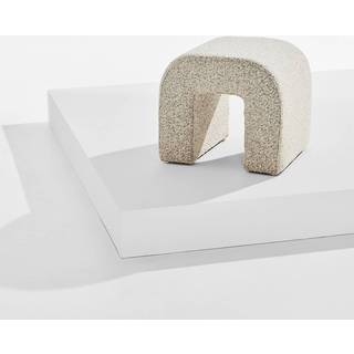 Odette puf i bouclé 45x41 cm - Beige