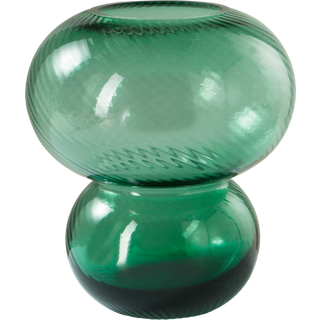BUBBLAN glasvase - højde 19,5 cm - Grøn