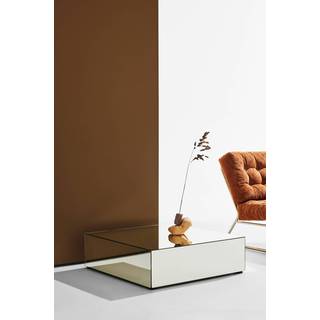 Ponti bord i spejlglas 80x80 cm - Sølvfarvet