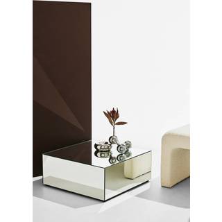 Ponti bord i spejlglas 60x60 cm - Sølvfarvet