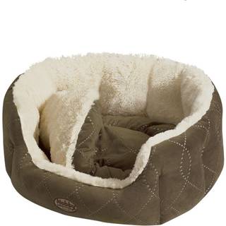 Komfortseng "Ceno" oval - Brown - 65 x 57 x 22 cm
