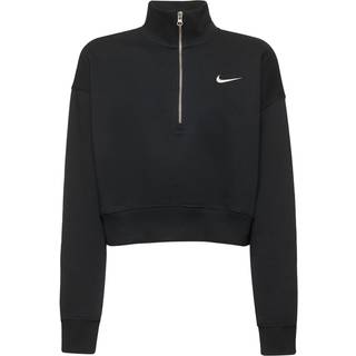 Nike Sportswear Phoenix Fleece-sweatshirt med kort snit og 1/4 lynlås til kvinder - sort - L (EU 44-46)