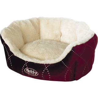 Komfort seng oval CENO - 65 x 57 x 22 cm - Rød