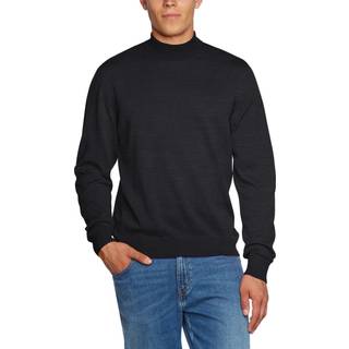 Maerz Herren Stehkragenpullover grau unifarben