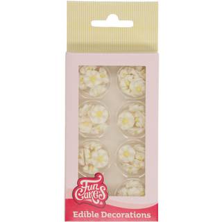 Sukker Dekorationer Små Blomster Hvid - 56 stk., FunCakes