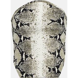 Khaite Snake-print strapless top - multicoloured - XL
