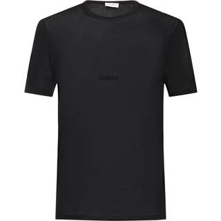 Saint Laurent Logo embroidered T-shirt - black - EU 50