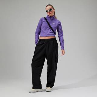 Women's URB Prism Cropped Half Zip Fleece - Purple