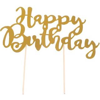 HAPPY BIRTHDAY Kagepynt guld