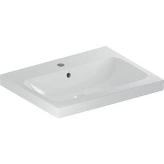 Geberit iCon Light håndvask: B=60cm, T=48cm, Hanehul=Midtpå, Overløb=Synlig, Hvid