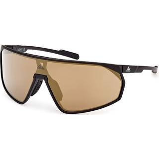 Adidas Sport Mand SP0074 PRFM SHIELD 02G Solbriller Plast Sort-opaque Brun Maske Normal Spejl