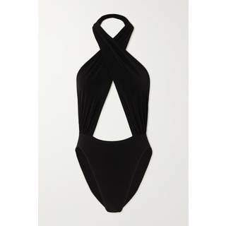 Norma Kamali Crossover halterneck bodysuit - black - L