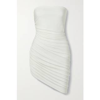 Norma Kamali Diana asymmetric minidress - white - L