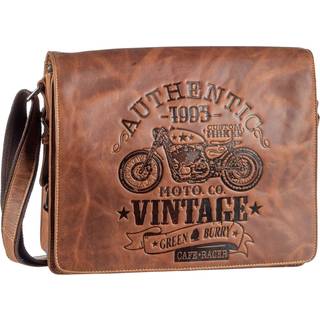 Umhängetasche Leder 34x28cm Cafe Racer 0833 | Greenburry.de