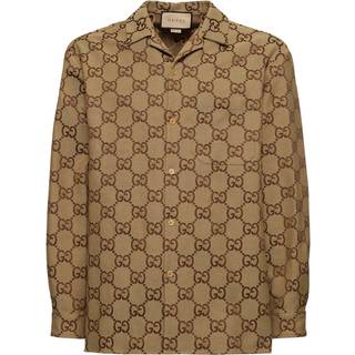 Gucci - Logo-Jacquard Cotton-Blend Overshirt - Men - Brown - IT 52