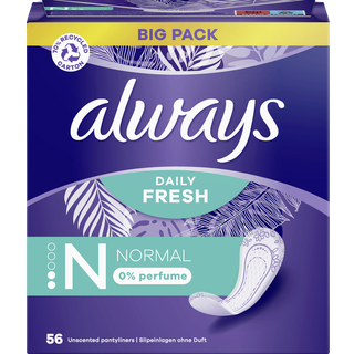 Always Daily Fresh trusseindlæg Normal uden duft Big Pack