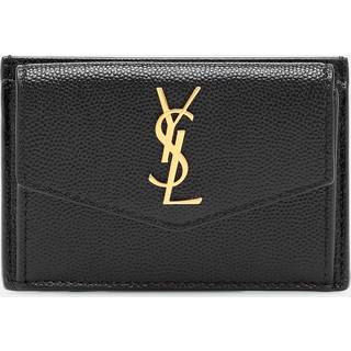 Saint Laurent Uptown leather card case - black - One Size