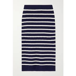 Polo Ralph Lauren Cable-knit wool midi skirt - multicoloured - L