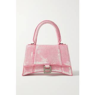 Balenciaga Hourglass Small printed leather crossbody bag - pink - One Size