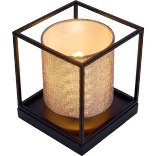 Beta bordlampe af metal med stofskærm, grå