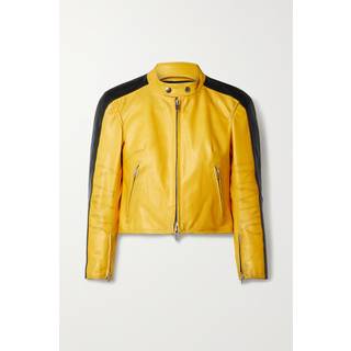 Balenciaga Cropped leather jacket - yellow - XS