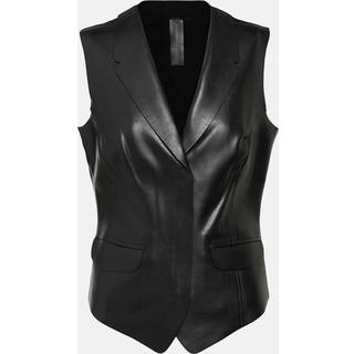 Norma Kamali Faux leather vest - black - S