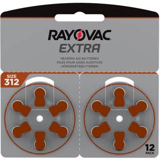 Rayovac Høreapparatbatterier Brun ZA312 - 12-pakke
