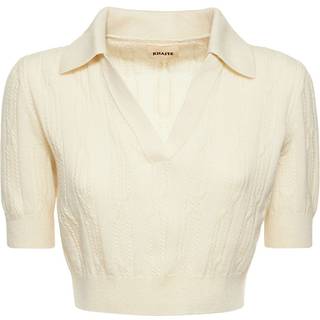 Khaite Lylith cashmere-blend cropped sweater - neutrals - XL