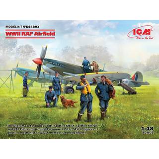 WWII RAF Airfield (Spitfire Mk.IX,Spitfire MkVII,RAF Pilots a Ground Pers(7 fig