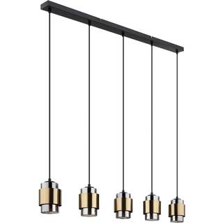 Milley hængelampe, længde 105 cm, messingfarvet, 5 lyskilder.