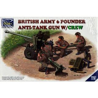 Riich modeller RV35042 Figur Britisk h?r 6 Pounder Infanteri Anti Tan