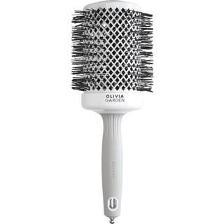 Olivia Garden Expert Shine Wavy Bristles White&Grey Hårbørste průměr 65 mm 1 stk. - 1 stk.