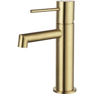 Danbad håndvaskarmatur med push-open bundventil, H20 cm, børstet messing look