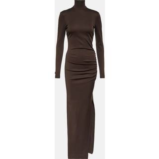 Dolce&Gabbana Turtleneck jersey maxi dress - brown - XL