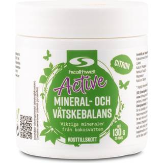 Healthwell Active Elektrolytpulver, Citron, 130 g