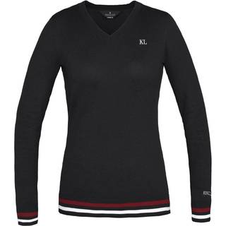 Classic Ladies Knitted V-neck - Dark blue / Navy - XL