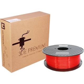 3DE Premium - PLA Transparent - Red - 1.75mm - 1kg