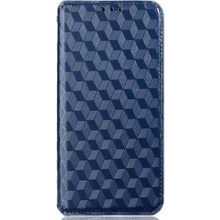 Alcatel 1S (2021) / 3L (2021) PU Læder Flip Cover m. Pung - Rhombus - Blå