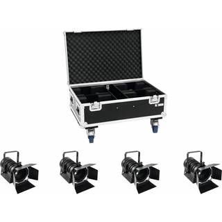 Eurolite Set 4x LED THA-40PC bk + Case TILBUD NU tilfælde sæt