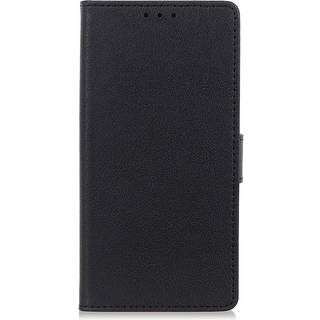 Alcatel 1S (2019) Læder Stand Cover m. Kortholder - Sort