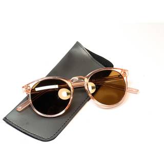 Oval Fuld Kant Plast Brun Solbriller Kvinder - SmartBuy Collection - Transparent Peach Brown - 48mm