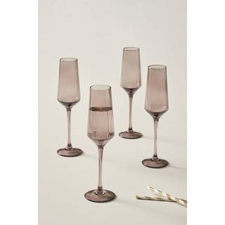 VANNA champagneglas 4-pak - Grå