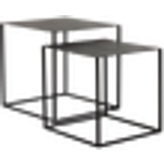 MOAPA sidebord 2-pak 41x41 cm, 46x46 cm - Sort