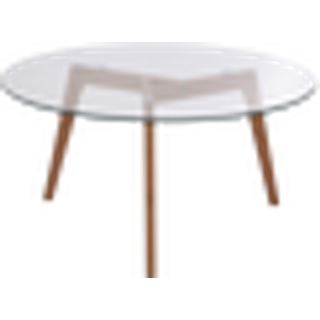 MALEVIK sofabord diameter 90 cm - Transparent