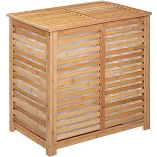 Vasketøjskurv i bambus (50 eller 100 liter) - Natur - 58,2cm x 40,3cm x 60cm - Adeline